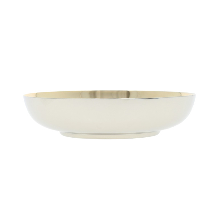 Pisside offertoriale ottone nichelato lucido diametro 15 cm Pisside offertoriale ottone nichelato lucido diametro 15 cm