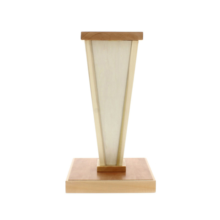 Easter candle holder base cone in natural wood 58 cm Easter candle holder base cone in natural wood 58 cm