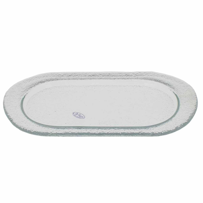Bandeja de cristal para vinajera 24x13 cm Bandeja de cristal para vinajera 24x13 cm