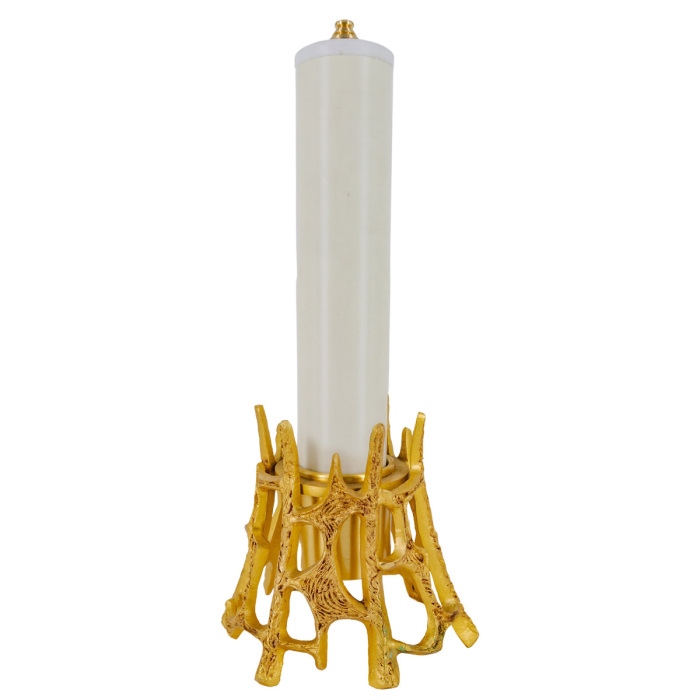 Candeliere da altare ottone fuso 11,5 cm