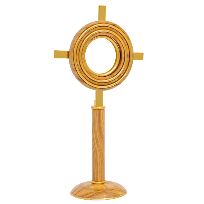 Ostensorio 3 cerchi legno di ulivo 36 cm