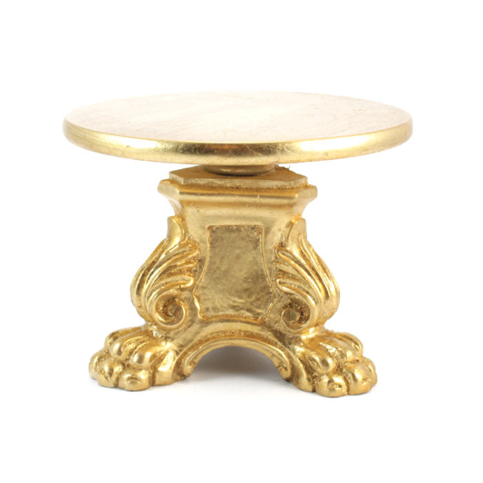 Tabor barroco dorado antiguo 14 cm diámetro 20 cm Tabor barroco dorado antiguo 14 cm diámetro 20 cm