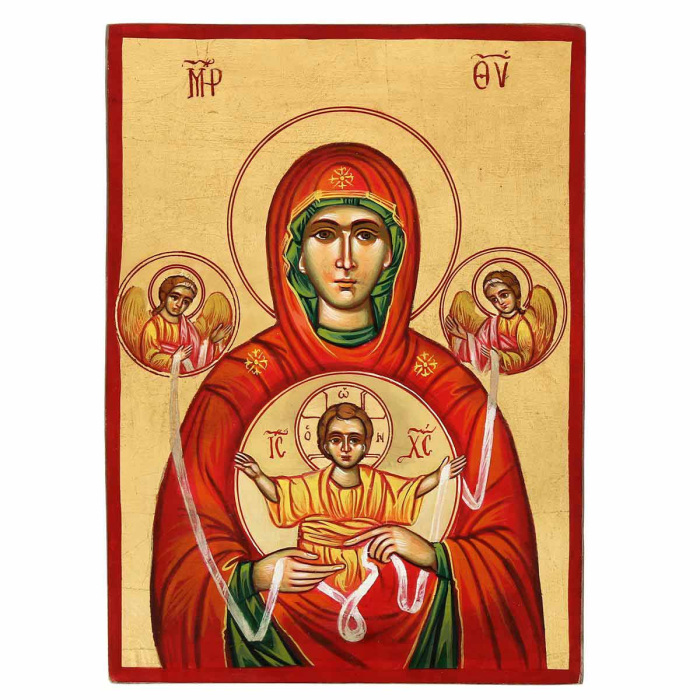 Icona greca dipinta a mano Madonna che scioglie i nodi 22x31 cm Icona greca dipinta a mano Madonna che scioglie i nodi 22x31 cm