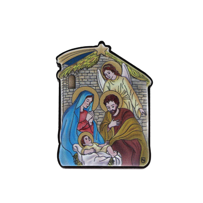 Picture Hut with Nativity in colored aluminum 5x6 cm Cipolletti Picture Hut with Nativity in colored aluminum 5x6 cm Cipolletti