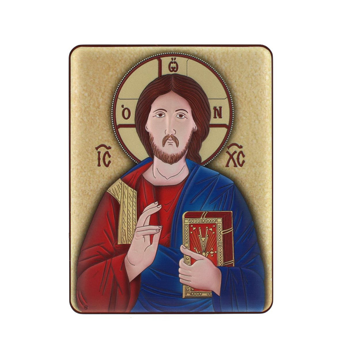 Cuadro de Cristo Pantocrátor en aluminio 16x22 cm Cipolletti