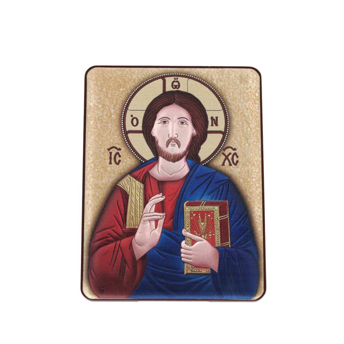 Cuadro de Cristo Pantocrátor en aluminio 10x14 cm Cipolletti