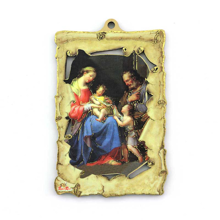 Cuadro pergamino con Natividad 6x9 cm Cuadro pergamino con Natividad 6x9 cm