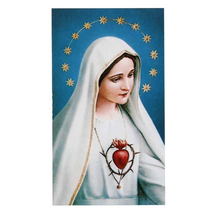 Image Sacred Immaculate Heart of Mary 7x12 cm 100 units