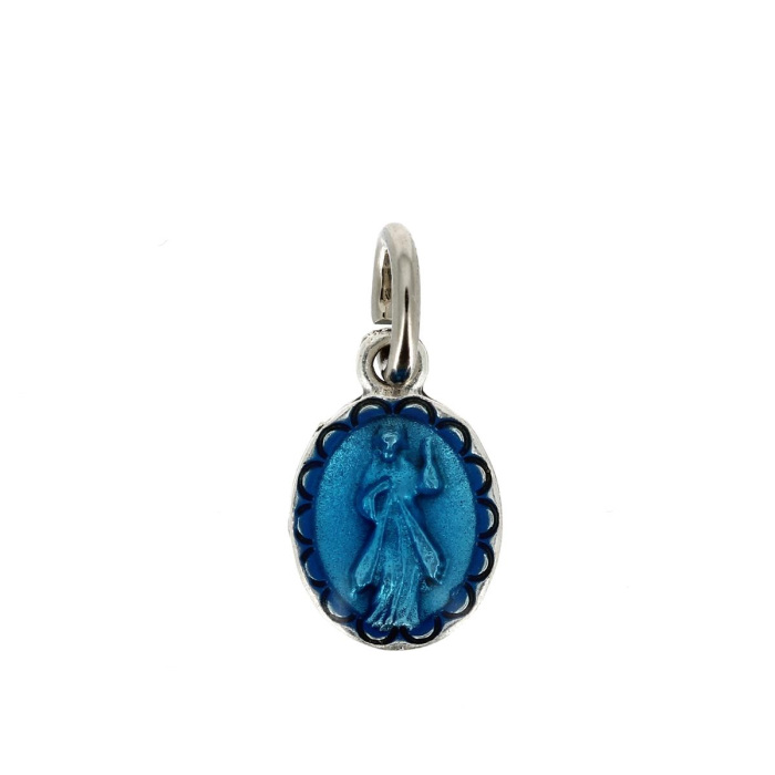 Medalla Misericordioso y Medjugorje esmaltada 8x10 mm