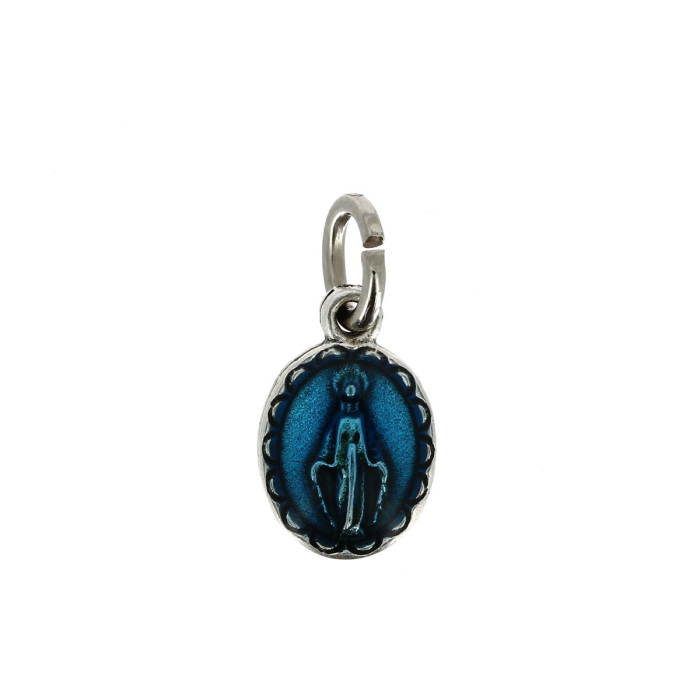 Medalla Milagrosa metal doble esmalte 8x10 mm