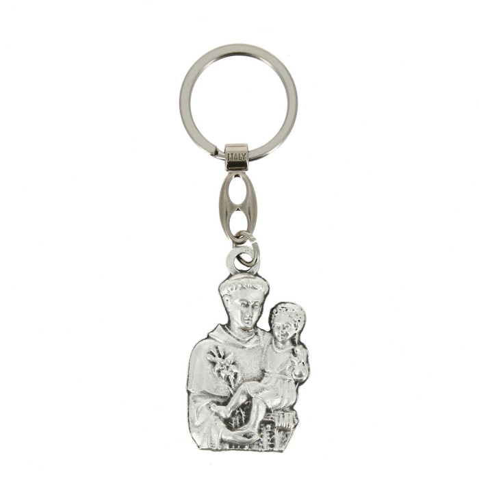Llavero de metal con forma de San Antonio 3x10 cm