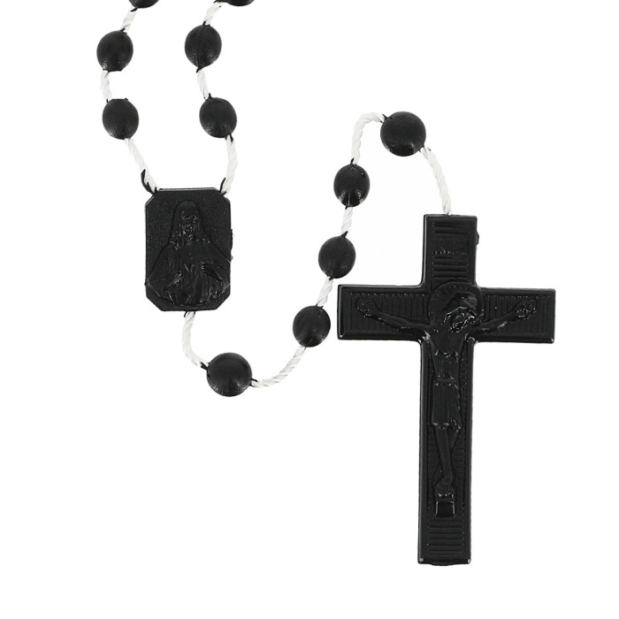 Rosario nylon nero confezione 100 pezzi