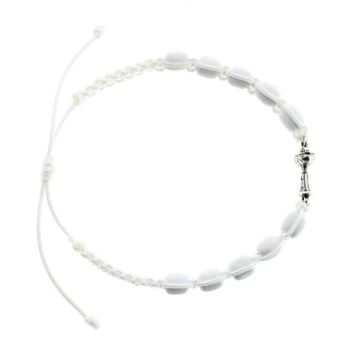 Rosario a bracciale Prima Comunione Grano 6x7 mm