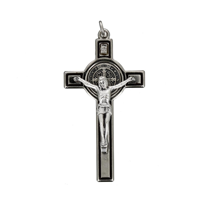 Brown Enamel St. Benedict Cross 8x4 cm Brown Enamel St. Benedict Cross 8x4 cm