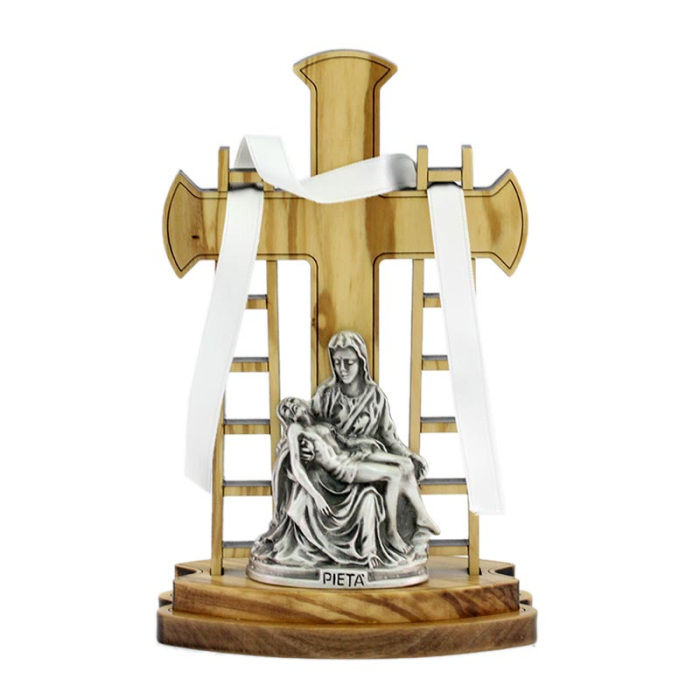 Olive wood cross with Deposition 11x17 cm Olive wood cross with Deposition 11x17 cm