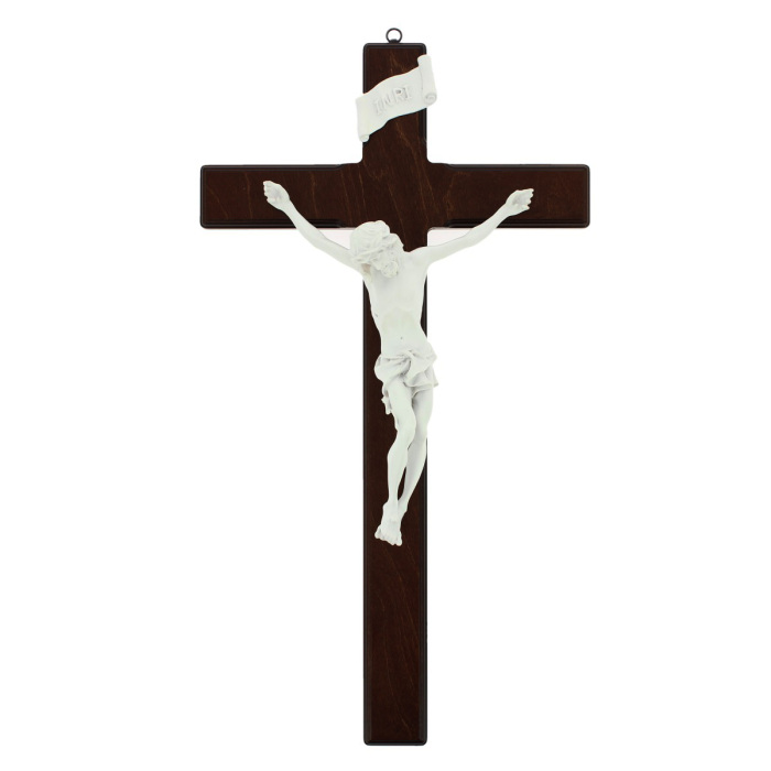 Crucifijo madera abedul cuerpo fosforescente 36x65 cm Crucifijo madera abedul cuerpo fosforescente 36x65 cm