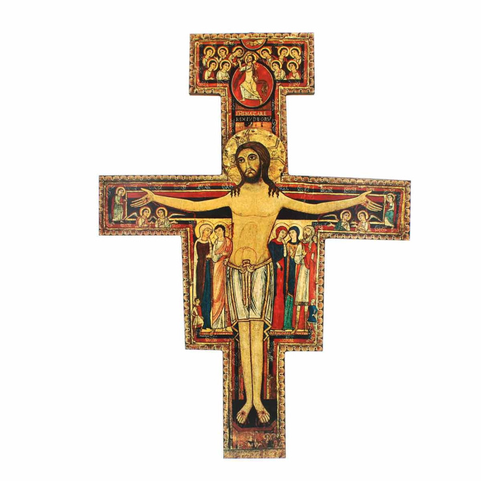 Cruz de San Damián de madera 70x96 cm