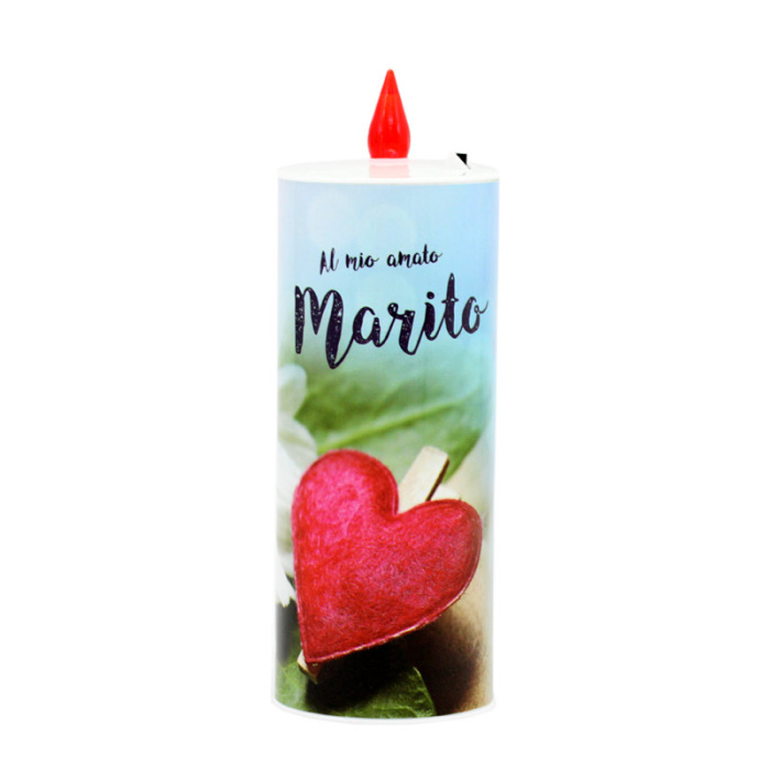 Electronic candle Husband dedication 15 cm Electronic candle Husband dedication 15 cm