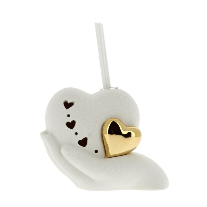 Diffusore profumi luminoso mano cuore 10 cm