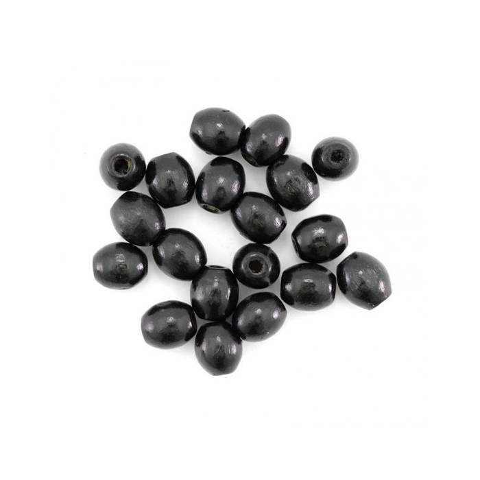 Grano ovale legno nero 7x6 mm 10000 pezzi