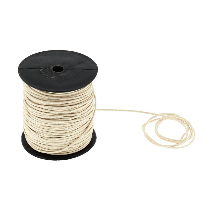 Ivory waxed lace 100 meters thickness 2 mm Ivory waxed lace 100 meters thickness 2 mm
