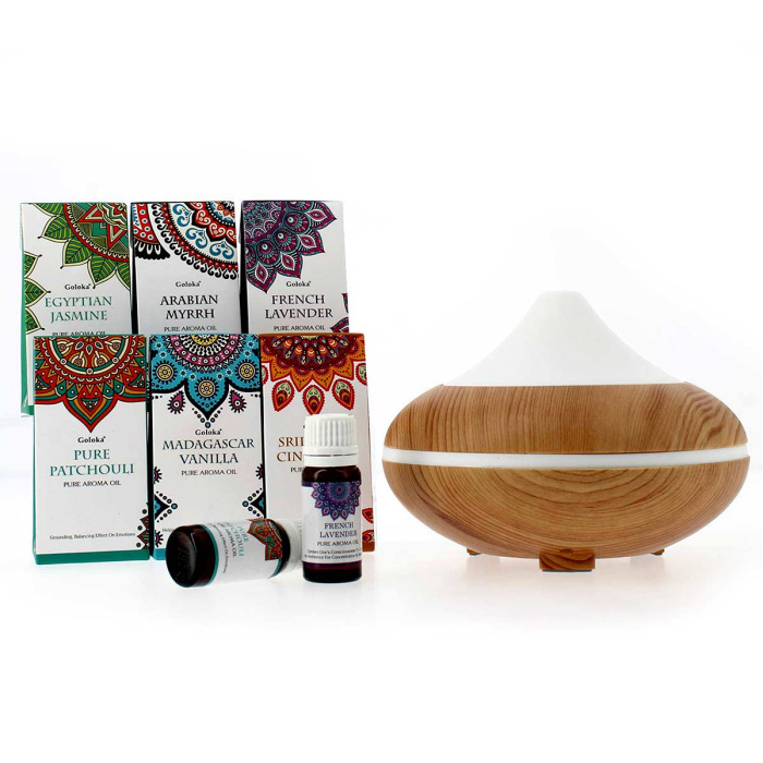 Humidificador con 6 aceites perfumados 10 ml Oferta
