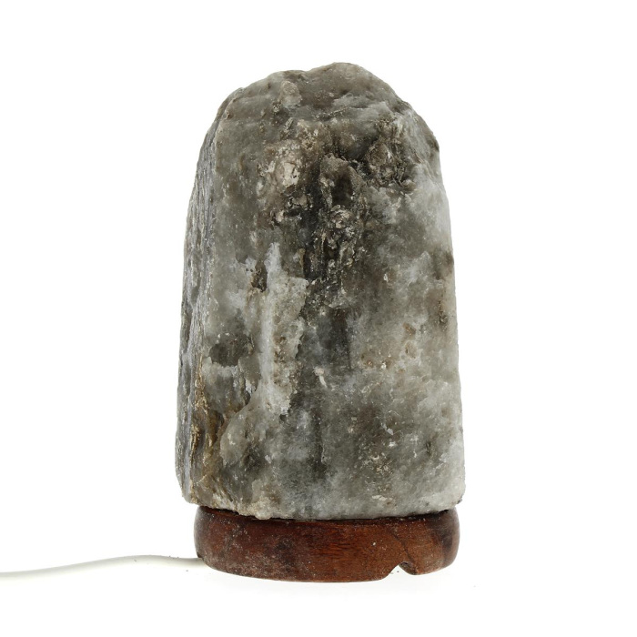 Lampada di sale dell'Himalaya grigio 16 cm