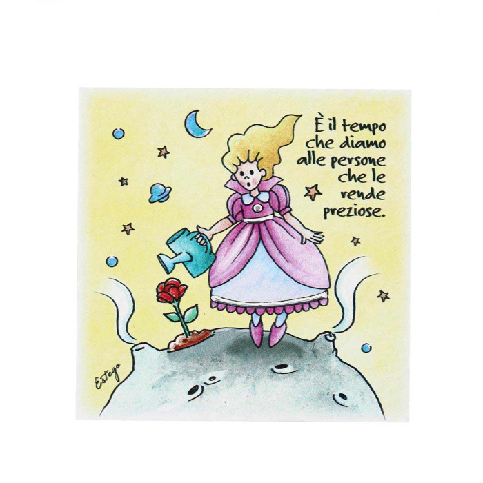 Cuadro de Principito para niña 10X10 cm