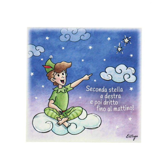 Cuadro con Peter Pan 10X10 cm Cuadro con Peter Pan 10X10 cm