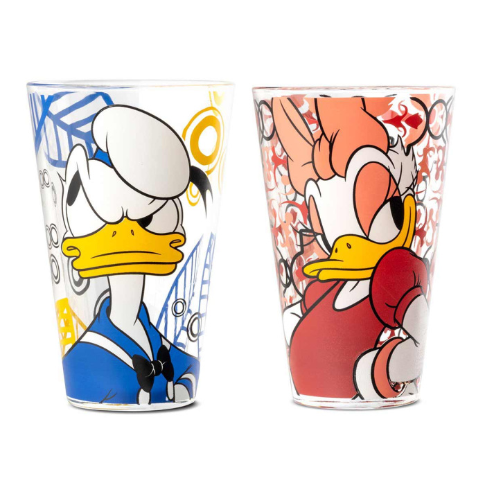 Juego de 2 vasos Pato Donald y Daisy 310 ml Egan Juego de 2 vasos Pato Donald y Daisy 310 ml Egan