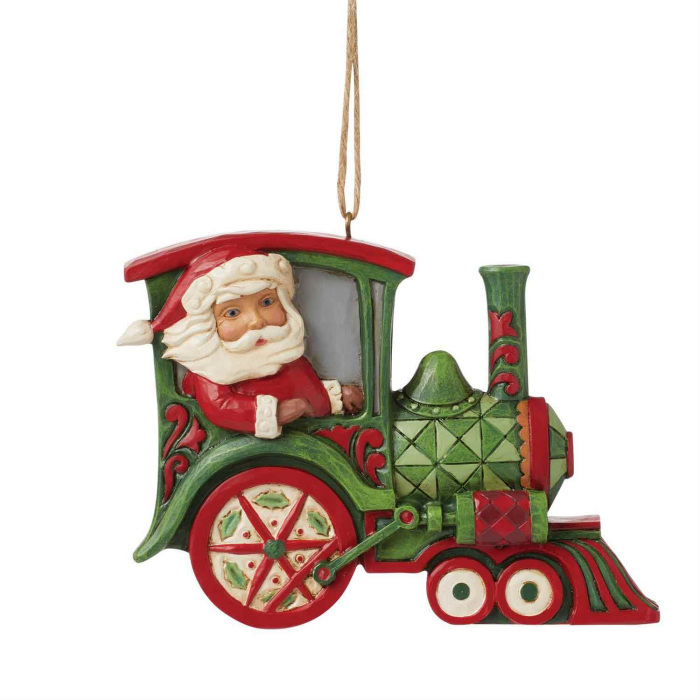 Babbo Natale nel treno 9 cm Jim Shore 6015540
