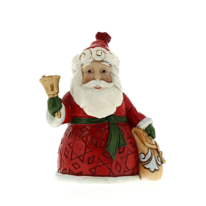 Papá Noel con campana 9 cm Jim Shore 6011488