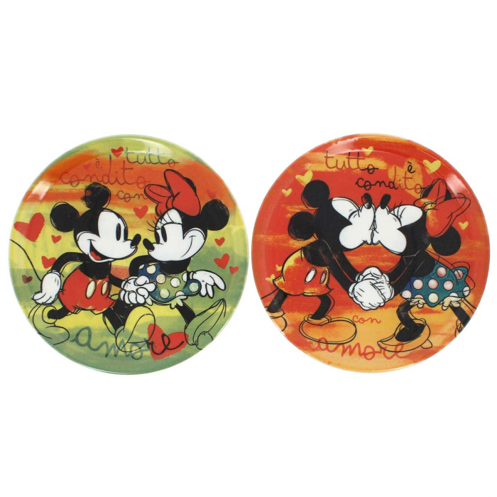 Set 2 piatti pizza Topolino e Minnie Diametro 30 cm Egan