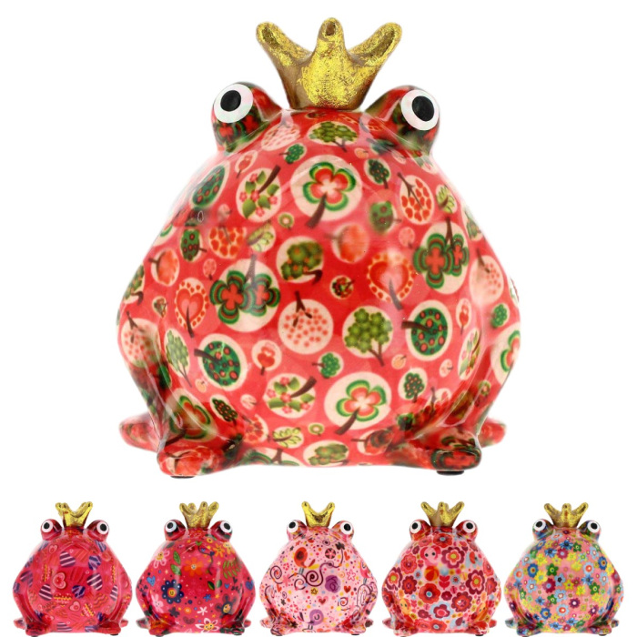 Hucha Rey Rana Freddy Edición Rosada 16x16x15 cm Pomme Pidou