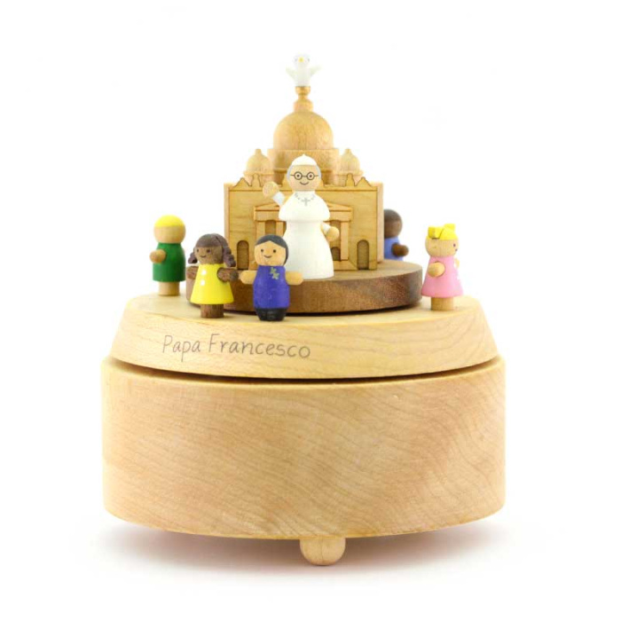 Carillon Papa Francesco 10x12 cm Wooderful Life