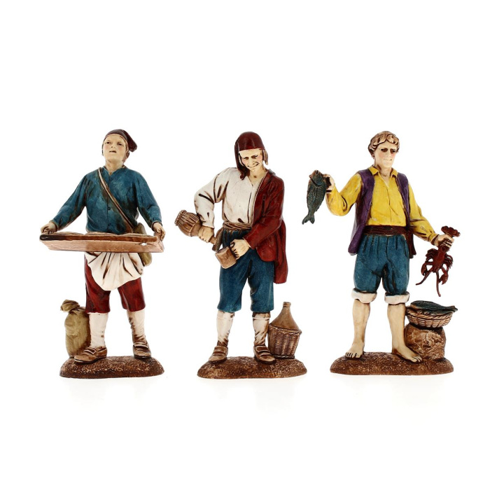 Set 3 soggetti napoletani confezione regalo 12 cm Presepe Landi Set 3 soggetti napoletani confezione regalo 12 cm Presepe Landi