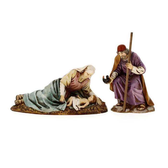 Natività con Madonna sdraiata 13 cm Presepe Landi Natività con Madonna sdraiata 13 cm Presepe Landi