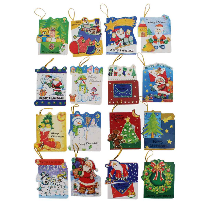Raccolta Chiudipacco Natalizio 5,5x7 cm 16 pz