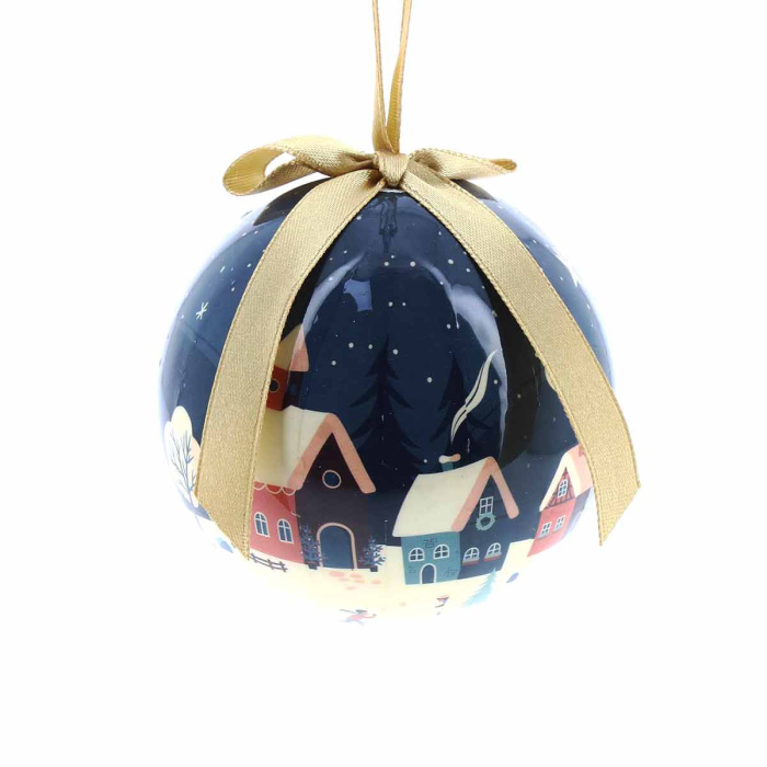 Christmas Ball with night landscape 7,5 cm Christmas Ball with night landscape 7,5 cm