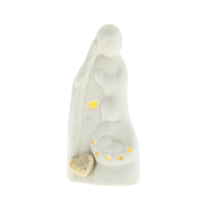 Belén estilizado luminoso de porcelana 11 cm Belén estilizado luminoso de porcelana 11 cm