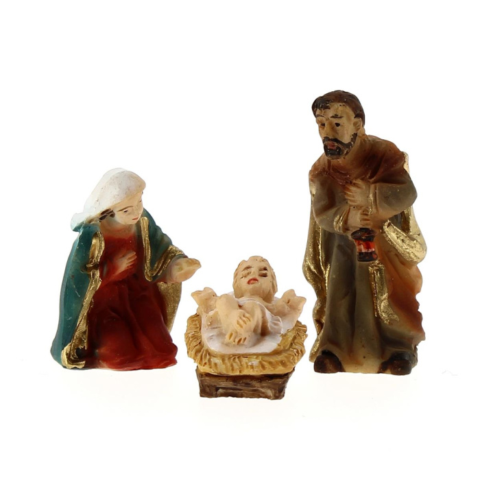 Natività mini in resina colorata 3 pezzi 3 cm
