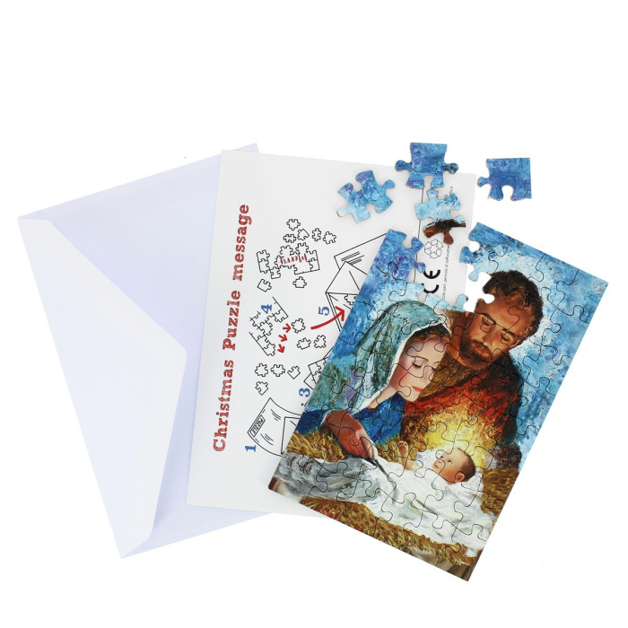 Hidden message light Nativity in envelope 10x15 cm Puzzle Hidden message light Nativity in envelope 10x15 cm Puzzle