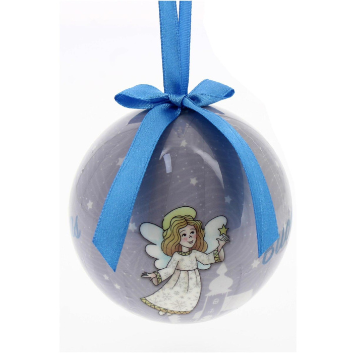 Bola de Navidad Ángel con frase 7,5 cm Bola de Navidad Ángel con frase 7,5 cm