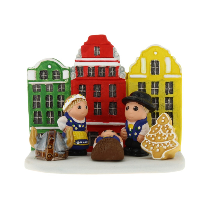 Presepe Svezia in terracotta 8,5x7 cm