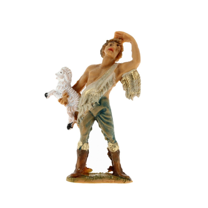Pastore con pecora resina 4 cm Presepe Fontanini Pastore con pecora resina 4 cm Presepe Fontanini