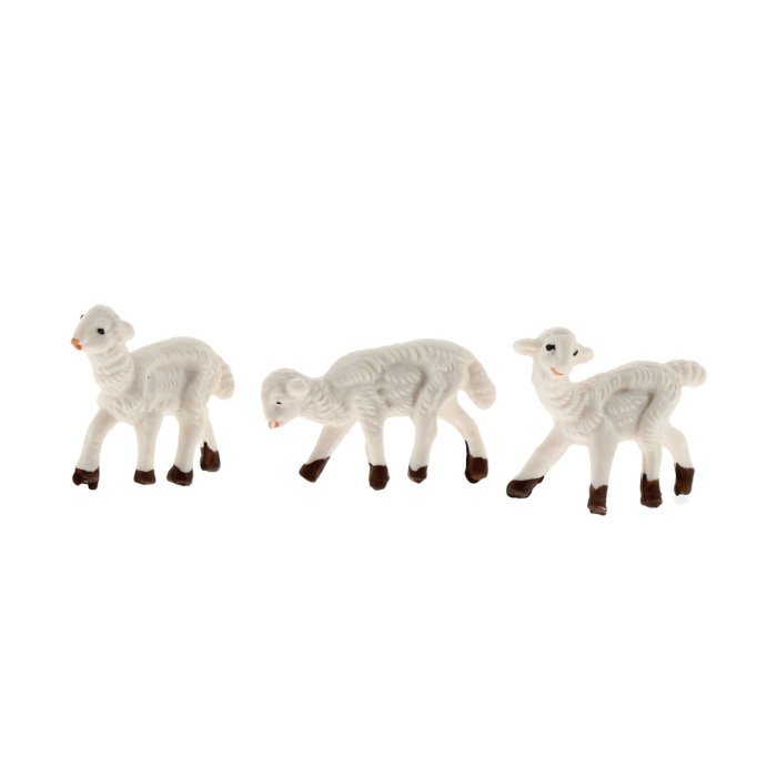 Pecore in resina 4 cm 3 pezzi Presepe Fontanini