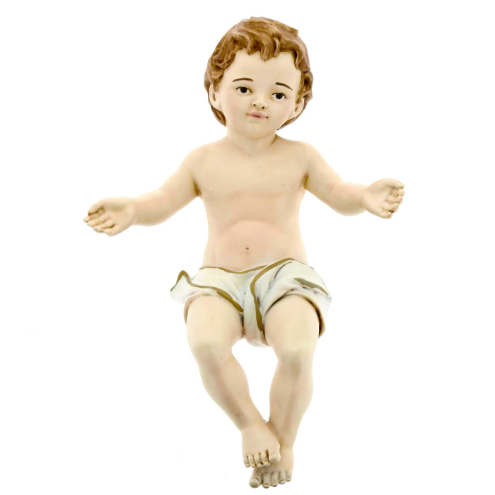 Niño Jesús resina pintada 40 cm