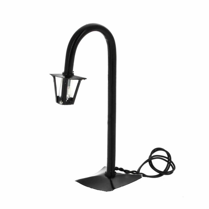 Lámpara de pie de hierro curvado para belén 12,5 cm Lámpara de pie de hierro curvado para belén 12,5 cm