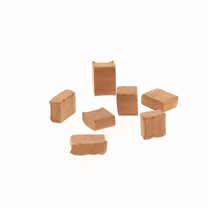 Irregular terracotta bricks for nativity scene 1x0.5x1.5 cm 100 units