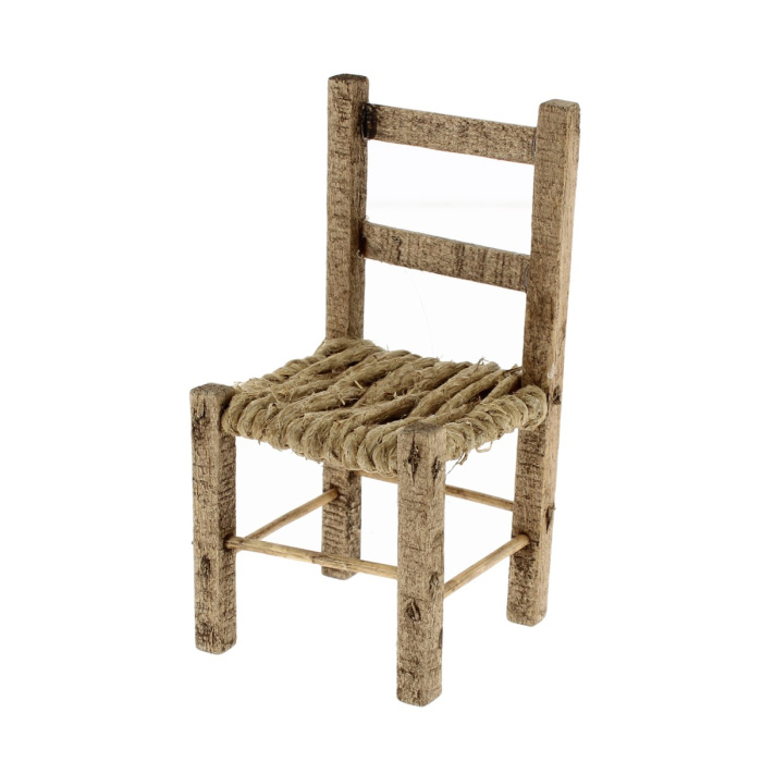 Nativity scene straw chair 5,5x11x5,5 cm